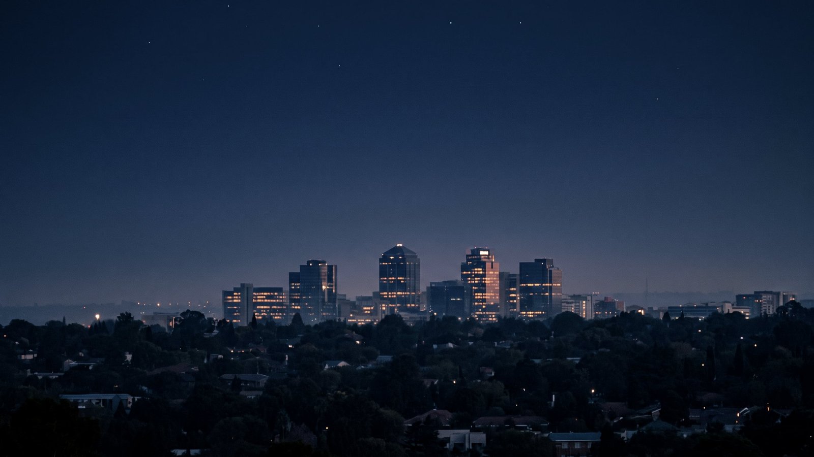 Sandton at blue hour