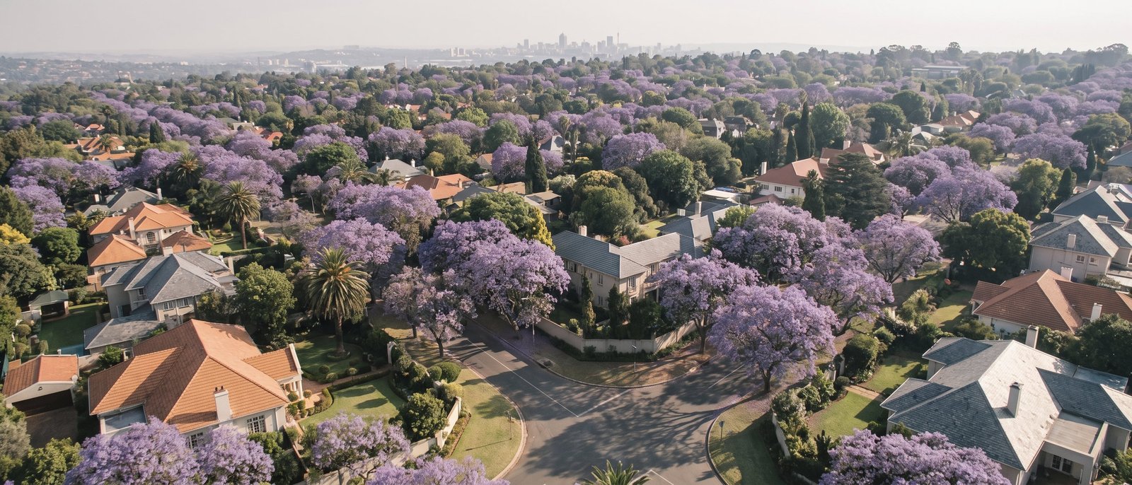 Jacaranda canopy over Johannesburg